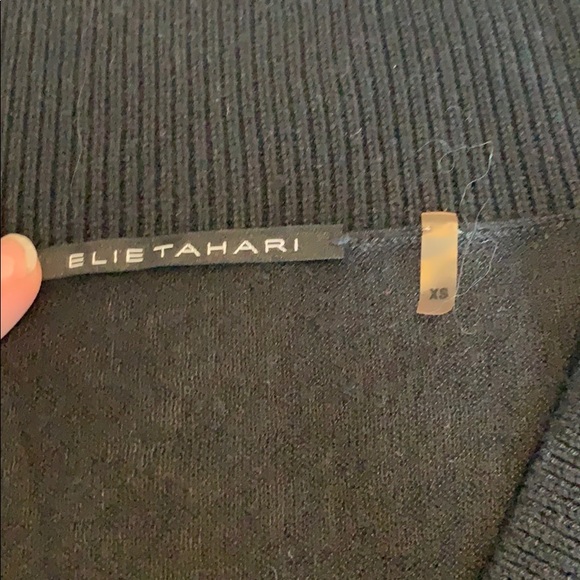 Black Elie Tahari tunic style sweater - Picture 5 of 6